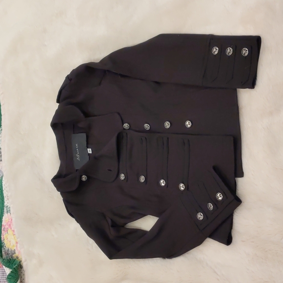 Julie Gerard Peace Jacket, Black size 00 military look goth cropped - Picture 1 of 5